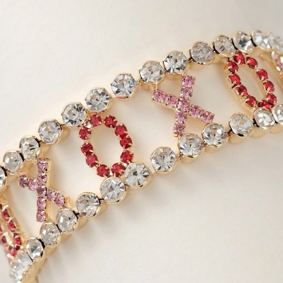 Hugs And Kisses Cubic Zirconia Tennis Bracelet - Picture 7 of 8